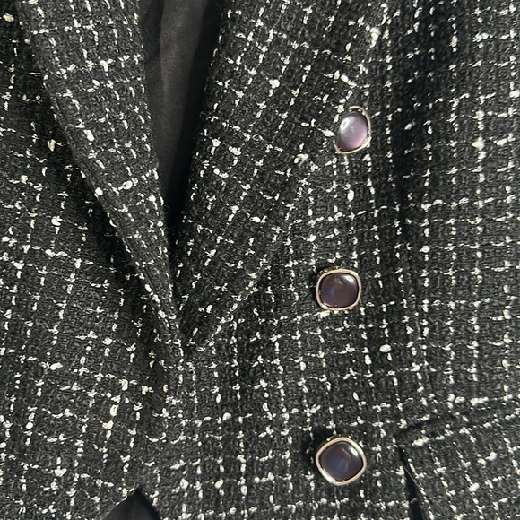 Rachel Zoe black and sliver tweed jacket size small - Picture 5 of 12